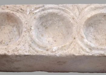 Marble Block With Three Carved Basins Found at Hippos